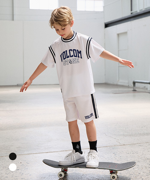 [볼컴키즈] 라인포인트 저지 하프 셋업 D5M005_화이트 140